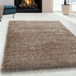 Abaseen 80X150Cm Taupe Cosy Shaggy Rug, Rectangular Extra Soft Touch 5Cm Heavy Thick Pile, Modern Area Rugs For Living & Bedroom - thumbnail 1