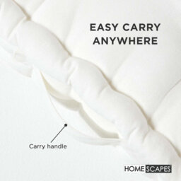Homescapes Cotton Off White Floor Cushion, 50 X 50 Cm - thumbnail 5