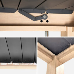 Sweeek - Louvered Pergola Aluminium 4 X 3M Light Wood Coloured - Triomphe - thumbnail 4