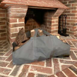 Selections Fireside Kindling Bucket In French Grey With Canvas Log Carrier Bag - thumbnail 2