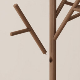 Yqjjgl Solid Wood Freestanding Clothes Rail With Hooks For Home Office Walnut Coat Rack Clothes Rack - thumbnail 6