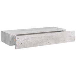 Berkfield Wall Drawer Shelves 2 Pcs Concrete Grey 60X23.5X10Cm Mdf - thumbnail 8