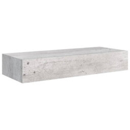 Berkfield Wall Drawer Shelves 2 Pcs Concrete Grey 60X23.5X10Cm Mdf - thumbnail 4