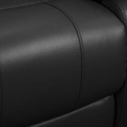 Furnishings For Less UK Venice 3 + 2 Black Leather Manual Reclining Sofa Suite - thumbnail 5