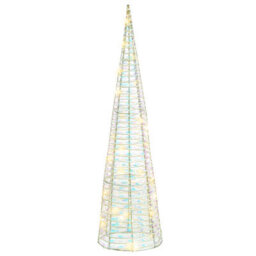 Beliani Set Of 3 Christmas Decorations Led Sonder Christmas Tree 40/60/80 Cm White - thumbnail 7