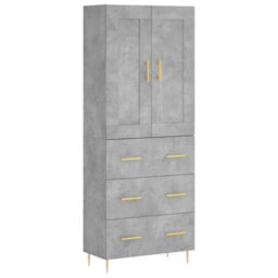 Berkfield Highboard Concrete Grey 69.5X34X180 Cm Engineered Wood - thumbnail 2