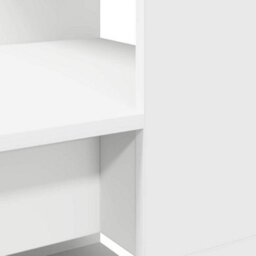 Berkfield Modern Desk With Storage White 113X54X120 Cm Engineered Wood - thumbnail 8