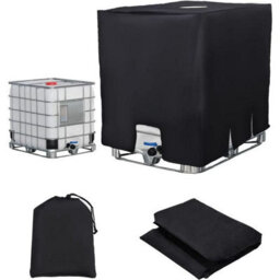 1000L Ibc Tank Cover, Water Uv-Resistant, Dustproof, Protective 120 X 100 116 Cm, Black - thumbnail 1