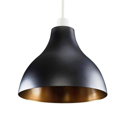 Valuelights Dexter Retro Style Black And Gold Metal Ceiling Light Shade (D)24Cm - image 1