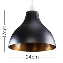 Valuelights Dexter Retro Style Black And Gold Metal Ceiling Light Shade (D)24Cm - thumbnail 7
