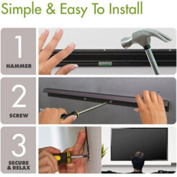 "Hangman Aluminium No-Stud Tv Wall Hanger Mount 26"" To 55"" Tvs" - thumbnail 4