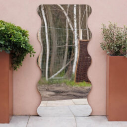 Primrose Wall Mounted Wavy Unbreakable Acrylic Frameless Mirror 163Cm - thumbnail 2