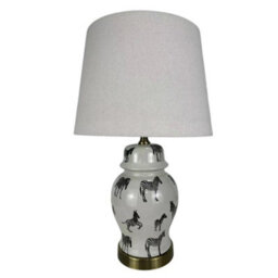 Minster Lamp And Shade - Ceramic - L18 X W18 X H40 Cm - thumbnail 1