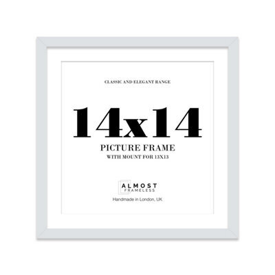 "14X14"" Light Grey Picture Frame - 14X14"" Square Frame With 13X13"" Mount For 14X14""/13X13"" Pictures Moderrn Style Thin Edge, 1 Pack" - image 1