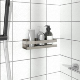 Berkfield Shower Shelf 23X6.5X6 Cm Brushed 304 Stainless Steel