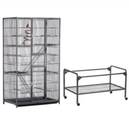 Yaheetech Black Rolling Metal Bird Cage With Detachable Stand Large - thumbnail 8
