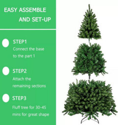 4Ft Christmas Tree With Stand Bushy Artificial Xmas Tree Home Decor - thumbnail 4