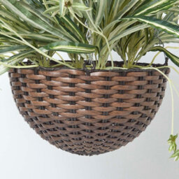 Homescapes Artificial Green Handcrafted Hanging Basket Spider Plant, 60 Cm - thumbnail 4