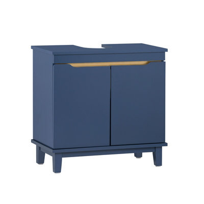 Sobuy Bzr113-B,bathroom Vanity Unit Under Sink Storage Cabinet Navy ,blue,w60Xd30Xh58 - image 1
