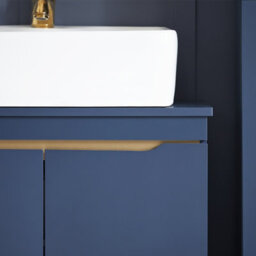 Sobuy Bzr113-B,bathroom Vanity Unit Under Sink Storage Cabinet Navy ,blue,w60Xd30Xh58 - thumbnail 8