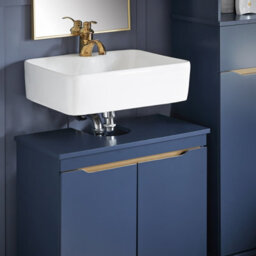 Sobuy Bzr113-B,bathroom Vanity Unit Under Sink Storage Cabinet Navy ,blue,w60Xd30Xh58 - thumbnail 9