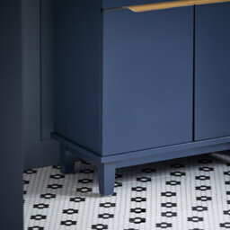 Sobuy Bzr113-B,bathroom Vanity Unit Under Sink Storage Cabinet Navy ,blue,w60Xd30Xh58 - thumbnail 4