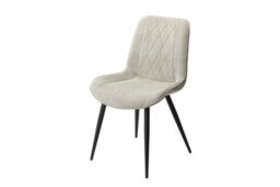 Core Products Aspen White 80Cm Square Dining Table With 2 Light Grey Cord Fabric Diamond Stitch Design Chairs - thumbnail 3