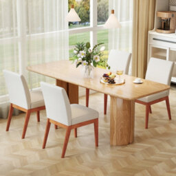 Costway Modern Kitchen Chair Set Of 2 Armless Dining Chair W/ Padded Seat - thumbnail 5