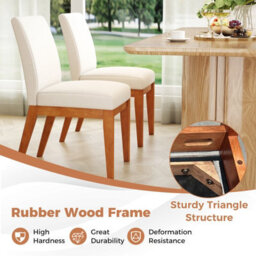 Costway Modern Kitchen Chair Set Of 2 Armless Dining Chair W/ Padded Seat - thumbnail 6