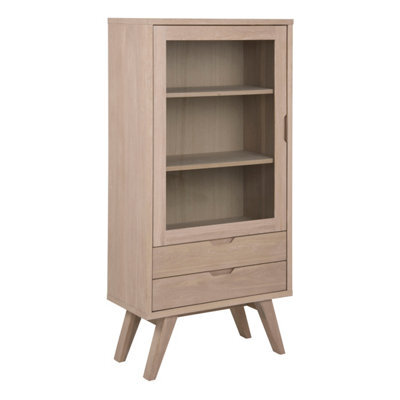 Furniture To Go A-Line Display Cabinet With 2 Drawers And 2 Shelves In White Oak - image 1