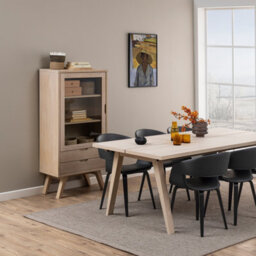 Furniture To Go A-Line Display Cabinet With 2 Drawers And 2 Shelves In White Oak - thumbnail 5