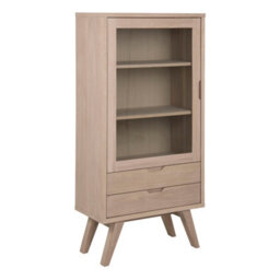 Furniture To Go A-Line Display Cabinet With 2 Drawers And 2 Shelves In White Oak - thumbnail 1