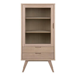 Furniture To Go A-Line Display Cabinet With 2 Drawers And 2 Shelves In White Oak - thumbnail 2