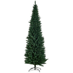 Costway 8 Ft Artificial Christmas Tree Slim Pencil W/ Metal Stand Decorative Xmas Tree - thumbnail 7