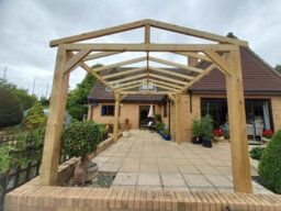 "NLC(DRIFFIELD)LIMITED Nlc Wooden Frame Only Gazebo 3.6M X 3.0M (11'10"" X 9'10"") With Tanalised Timber" - thumbnail 1