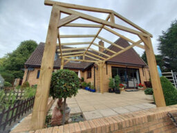 "NLC(DRIFFIELD)LIMITED Nlc Wooden Frame Only Gazebo 3.6M X 3.0M (11'10"" X 9'10"") With Tanalised Timber" - thumbnail 2