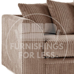 Furnishings For Less UK Luxor Coffee Jumbo Cord Large 5 Seater Corner Sofa Long Right Hand Facing - thumbnail 2