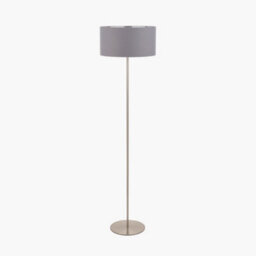 Pacific Lifestyle Brushed Silver And Steel Grey Floor Lamp - thumbnail 3