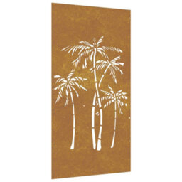 Vidaxl Garden Wall Decoration 105X55 Cm Corten Steel Palm Tree Design - thumbnail 2