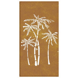 Vidaxl Garden Wall Decoration 105X55 Cm Corten Steel Palm Tree Design - thumbnail 5