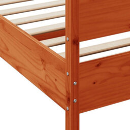 Berkfield Bed Frame Without Mattress Wax Brown 180X200 Cm Super King Solid Wood Pine - thumbnail 7