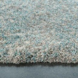 Loomed Super Soft Mottled Tonal Duck Egg & Grey Shaggy Area Rug 120X170Cm - thumbnail 3