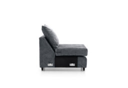 Abakus Direct Harriet Crushed Chenille Extension Unit In Dark Grey - thumbnail 3