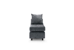 Abakus Direct Harriet Crushed Chenille Extension Unit In Dark Grey - thumbnail 1