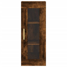 Berkfield Highboard Smoked Oak 34.5X34X180 Cm Engineered Wood - thumbnail 6