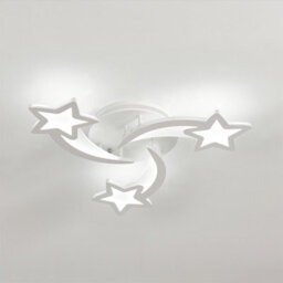 Living And Home 3 Head Childlike Shooting Stars Led Low Energy Flush Mount Ceiling Light Fixture Cool White - thumbnail 3