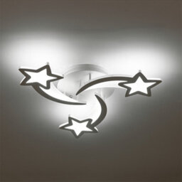 Living And Home 3 Head Childlike Shooting Stars Led Low Energy Flush Mount Ceiling Light Fixture Cool White - thumbnail 4
