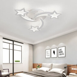 Living And Home 3 Head Childlike Shooting Stars Led Low Energy Flush Mount Ceiling Light Fixture Cool White - thumbnail 2