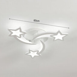 Living And Home 3 Head Childlike Shooting Stars Led Low Energy Flush Mount Ceiling Light Fixture Cool White - thumbnail 5