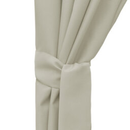 Toolty Outdoor Curtain Waterproof 155X200Cm Beige With Tab-Top Mount For Garden, Balcony, Patio - thumbnail 4